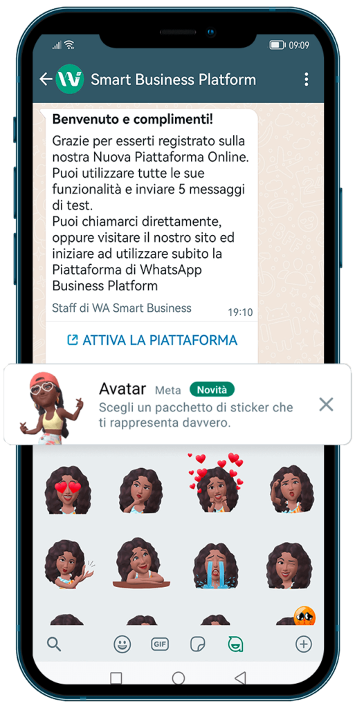 Avatar su WhatsApp Business